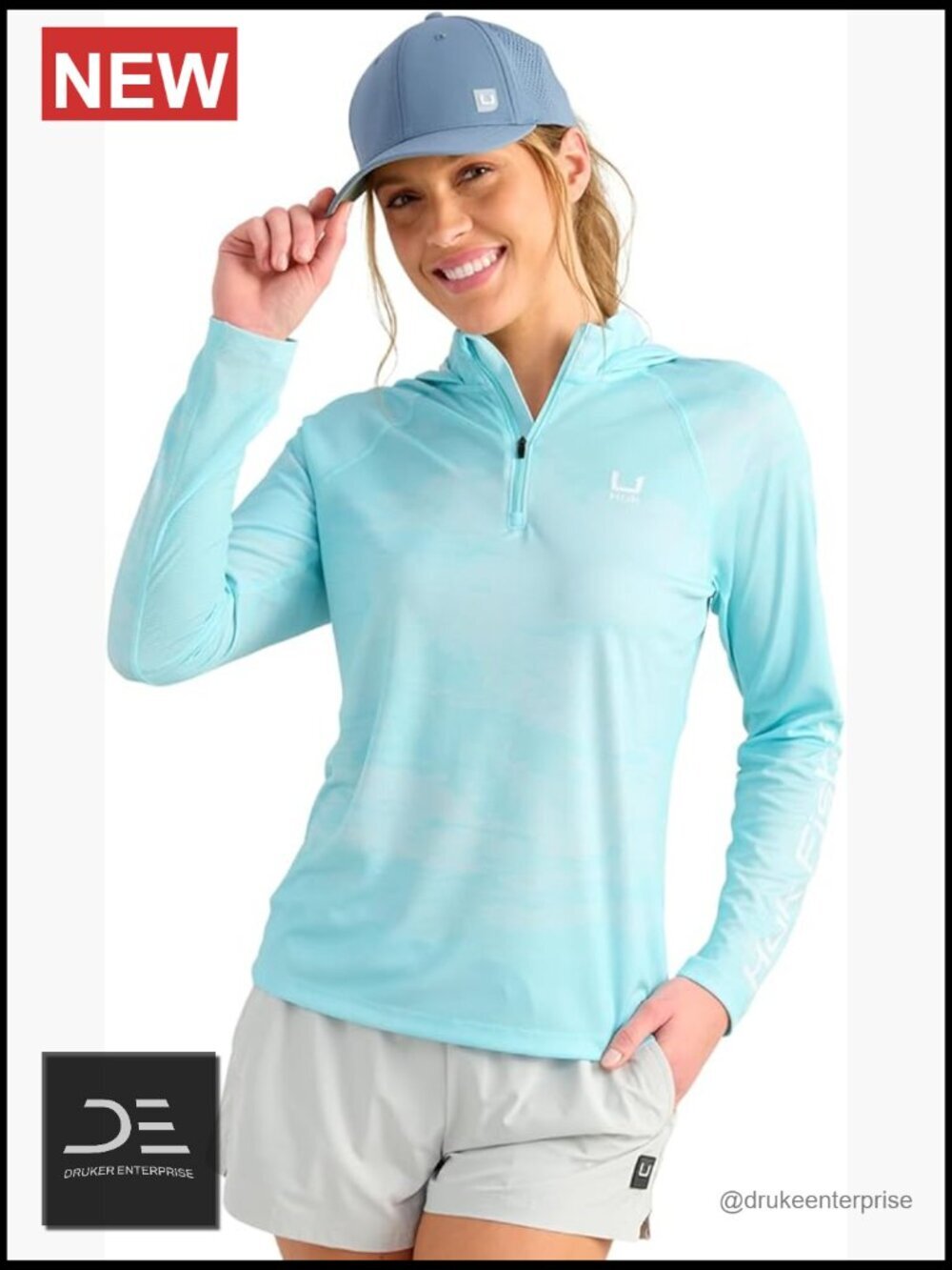 UPF 50+ Long Sleeve Hoodie with Sun Protection, Moisture Wicking Fishing Shirt